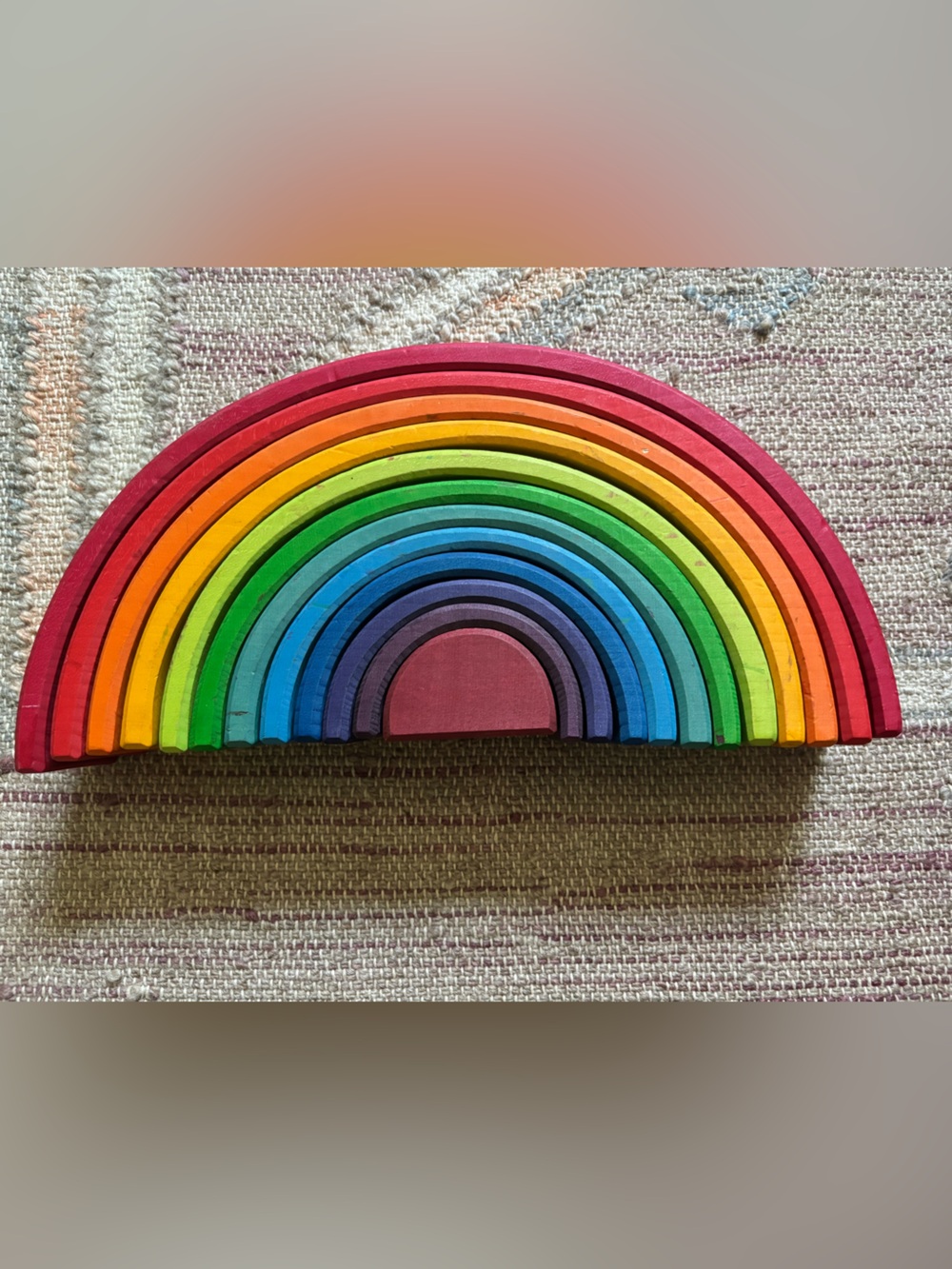Grimm’s large wooden rainbow stacker